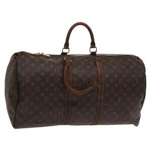 LOUIS VUITTON Monogram Keepall 55 Boston Bag M41424